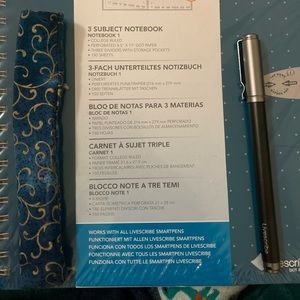Livescribe Symphony Pen, 3 Subject LS notebook, and homemade pen case